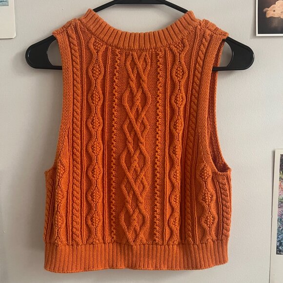 Orange Sweater Vest - Picture 3 of 4